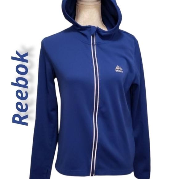 Reebok Lightweight Fleece Hoodie Full Zip Jacket - Picture 1 of 8
